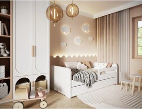 Pat pentru copii alb cu saltea/cu somieră 80x160 cm Duuli – ELTAP