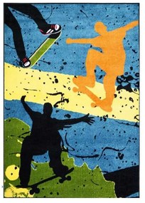 Covor Modern cu Skateboard 11136 Selectează mărime: 160 X 230