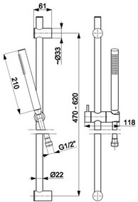 KFA Armatura 841-363-00 - Set duș MOZA inox