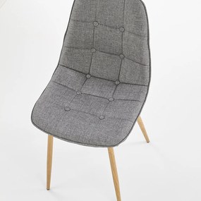 ﻿Scaun tapitat k-316 gri - stejar miere 44 x 56 x 87 x 48 cm