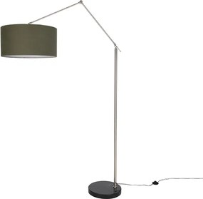 Lampă de podea neagră reglabilă cu abajur verde 50 cm - Editor