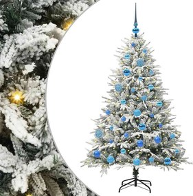 vidaXL Brad de Crăciun artificial pre-iluminat cu set de bile Verde