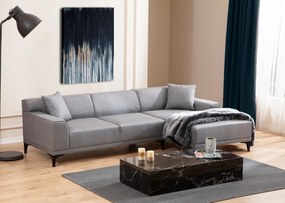 Canapea de colț Petra R Corner - Light Grey
