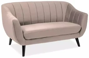 Canapea Elite Velvet, două locuri, bej