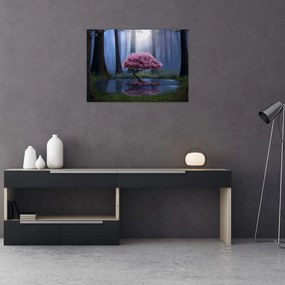 Tablou pe sticlă - Noapte magică (70x50 cm)