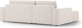 Coltar extensibil stanga 3 locuri cu lada depozitare, Jodie-78, Micadoni Home, 246x151x86 cm, tesatura structurata, bej deschis