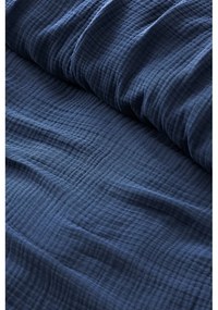 Cuvertură albastru-închis din muselină 220x250 cm Muslin – Mijolnir