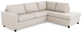 Colțar Scandinavian Choice C148Beige, Negru, 250x195x79cm, Picioare: Plastic