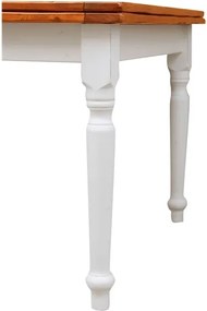 Masa pliabila, L120(240) 120 H80 cm, culoare nuc alb antic, Lemn masiv