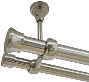 Galerie fara inele fulda tavan 25/19 mm inox (Alege marime: 180 cm)