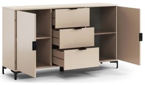 Comodă LORA, cu sertare și uși, bej