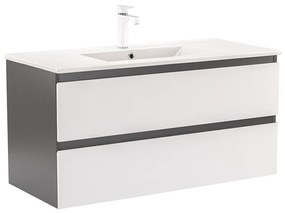 Dulap inferior Vario Forte 100 cu lavoar antracit-alb