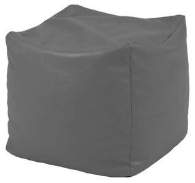 Taburet Cub XL, Material Piele ecologica - Dark Grey