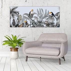 Tablou - Jungla ilustrată (120x50 cm)