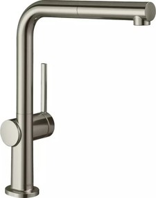 Baterie bucatarie cu dus extractibil Hansgrohe Talis M54 270 cu 1 jet pentru incalzitoare cu presiune scazuta finisaj otel inoxidabil