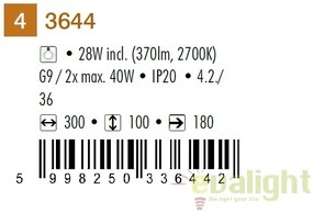 Aplica de perete pentru tablou, oglinda, Picture light 3644 RX