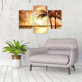 Tablou - Palmieri pe plajă (90x60 cm)