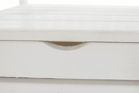 Bancă de grădină, alb, 123,5 cm, DILKA