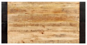 Masa de bucatarie, 140x70x76 cm, lemn masiv de mango nefinisat Maro deschis, 140 x 70 x 76 cm, 1