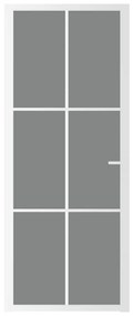Usa de interior, 83x201,5 cm, alb, sticla ESG si aluminiu 1, white and dark transparent, 83 x 201.5 cm, Grila 3x2