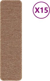 vidaXL Tălpici Antiderapante pentru Trepte 15 pcs Galben 75 x 20 cm PP