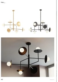 Redo 01-2735 - Candelabru pe tijă PLATO 8xG9/10W/230V auriu