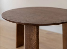 Măsuță lemn masiv nuc rotundă Monte finisaj Ø61×39 cm