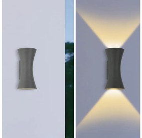 Brilagi - Aplica LED de exterior BICON, 10W, 230V, antracit, IP44