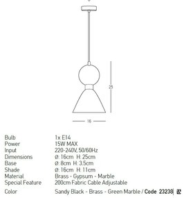 Pendul design decorativ modern Ember I