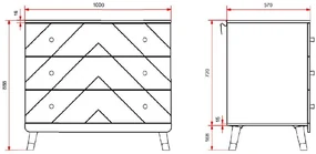 Această combinație BILLY în alb (alb satinat) constă dintr-un pat (90 x 200 cm), o noptieră și o comodă.