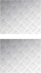 vidaXL Trepte Dreptunghiular 2 pcs Argintiu 60 x 50 cm Aluminiu