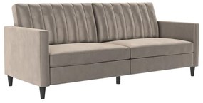 Canapea gri deschis cu tapițerie din catifea 207 cm Celine – Støraa