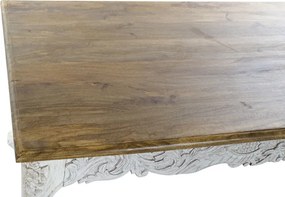 Masa din lemn de mango , sculptata manual " White aged "