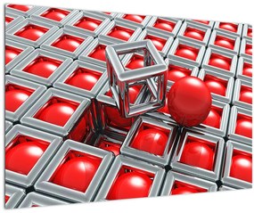 Tablou - Abstract metalic 3D (90x60 cm)