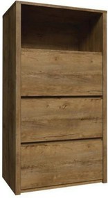 Comoda MONTANA KS3, stejar lefkas inchis, PAL melaminat, 50x46x103 cm
