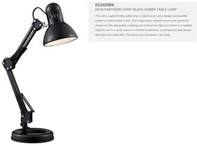 Veioza / Lampa de birou reglabila Desk Partners EU2429BK SRT