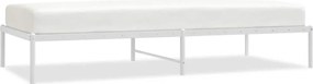 vidaXL Cadru pat metalic, alb, 90x200 cm