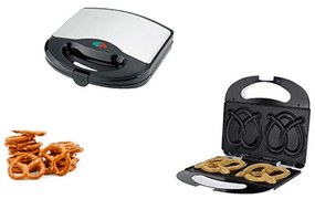 Aparat de copt bretzel Elite ESM - 115B, 780W, Acoperire antiaderenta, Maner rece, Indicator de lumina, Inox