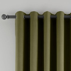 Draperie kaki blackout/termoizolantă 168x213 cm cu prindere la ușă Wilson – Catherine Lansfield