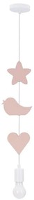 Lustră pentru copii cu cablu TRIO 1xE27/20W/230V roz/alb