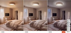 Brilagi - Lampă LED reglabilă, dimensiune mare, 36W/230V 3000-6000K Ø 55 cm bej WT + telecomandă