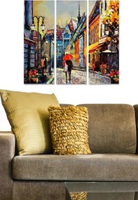 Set 3 tablouri MDF674730685, multicolor, 20x50 cm