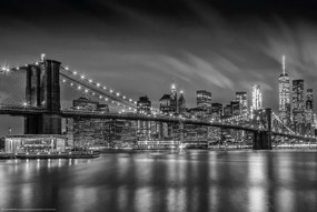 Poster BROOKLYN BRIDGE Nightly Impressions | Monochrome