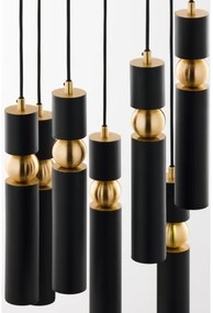 Lustră pe cablu Jupiter 2015 ALAS 7xGU10/10W/230V negru/auriu