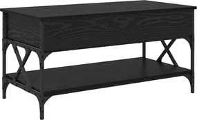 vidaXL Masă de cafea Stejar Negru 100 x 50 x 50 cm Lemn compozit