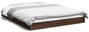 842020 vidaXL Cadru de pat, stejar maro, 150x200 cm, lemn prelucrat