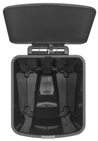 Cos cu pedala Brabantia StepUp 1005557, 40 L, Materiale ecologice, Deschidere mare, Gri închis