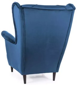 Fotoliu albastru pentru TV LADY VELVET