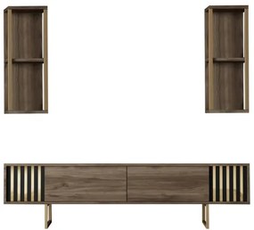 Set de mobilier pentru living Gold, Nuc Negru