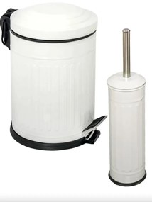 Set accesorii de baie (2 piese) d81 Alb 33.5x20.5 cm